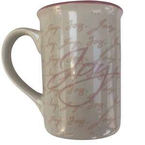 Gibson Joy Pink & White Latte Coffee Mug